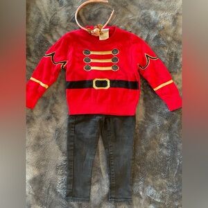 Bundle of 3: sweater 2T by Mighty Fine + cat & jack black jeans + NWOT headband